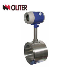 stainless steel intelligent free shipping 4~20ma type flow meter wafer connection DN80 vortex flowmeter with display